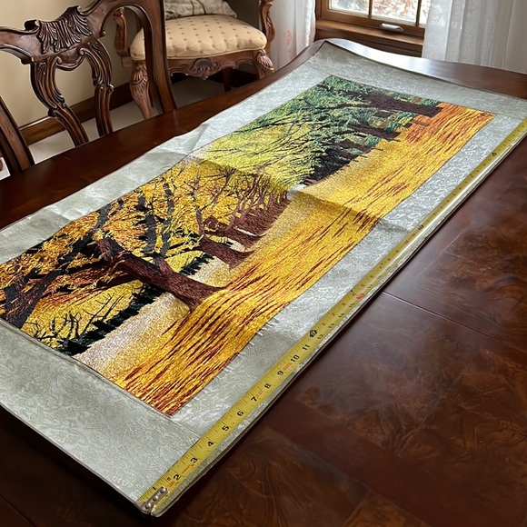 Chinese Silk Embroidery Size 47 Width and 22 Length with artist name - Picture 1 of 10